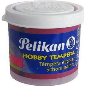 Tinta têmpera escolar Pelikan, frasco de 40ml - Fácil de usar - Ideal para atividades escolares - Cor magenta