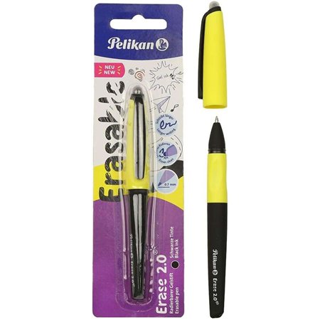 Caneta Esferográfica Pelikan Roller Erase 2.0 - Empunhadura Ergonômica Antifadiga - Tinta de Longa Duração - Corpo na Mesma Cor 