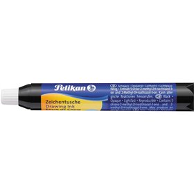 Pipeta de tinta da Índia Pelikan 9ml - Ideal para desenho e caligrafia - À prova d'água - Secagem rápida - Preta