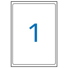 Pacote com 10 etiquetas brancas de qualidade fotográfica Apli para impressoras a laser, 199,6 x 289,1 mm - Feitas com papel foto