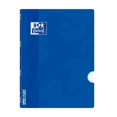 Caderno Oxford School Classic Openflex Grampeado A4, 48 Folhas, Quadriculado 4x4 com Margem - Capa Plástica Translúcida - Ideal 