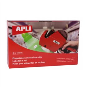 Etiquetadora de Preços Apli - 1 Linha, 8 Caracteres - Fácil de Usar - Troca Rápida de Dígitos - Instalação Simples de Rolo e Car