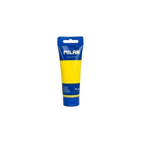 Tinta acrílica Milan em tubo de 75ml - Pigmentos de alta qualidade - Misturáveis - Cor amarela