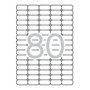 Pacote com 2.000 etiquetas Apli, 35,6 x 16,9 mm - 25 folhas com 80 etiquetas cada - Adesivo removível - Cantos arredondados - Ad