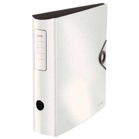 Pasta Leitz Active Solid Lever Arch para formato A4 - Lombada arredondada de 75 mm - Mecanismo de 180° - Fecho elástico - Branca