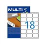 Pacote Multi3 com 1800 etiquetas brancas, tamanho 63,5 x 46,6 mm - Cantos arredondados - Adequadas para impressão.