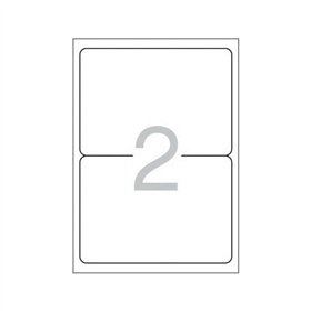 Pacote Multi3 com 200 etiquetas brancas com bordas arredondadas, tamanho 199,6 x 144,5 mm, com adesivo permanente para múltiplos