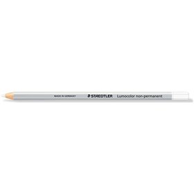 Lápis de cor hexagonal Staedtler Lumocolor 108 - Especial para superfícies lisas - Marcação opaca - Branco