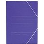Pasta de papelão simples Mariola, tamanho fólio, 500 g/m² - Dimensões: 34 x 25 x 1 cm - Fecho elástico - Azul fosco