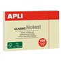 Bloco de Notas Adesivas Apli Classic 75x50mm com 100 Folhas - Adesivo de Qualidade - Fácil de Destacar - Ideal para Lembretes - 