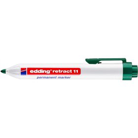 Marcador permanente retrátil Edding Retract 11 - Ponta redonda - Espessura da linha entre 1,5 e 3 mm - Recarregável - Secagem rá