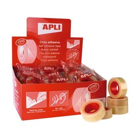Conjunto de 35 fitas adesivas transparentes Apli - Tamanho 19 mm x 33 m