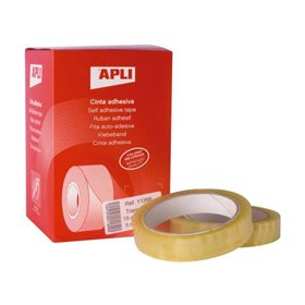 Pacote com 8 fitas adesivas transparentes Apli, 19 mm x 66 m