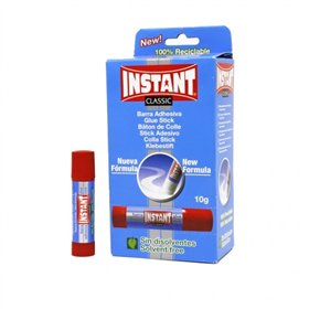Cola instantânea clássica em bastão 10g - Adequada para crianças e/ou uso doméstico - Lavável - Sem solventes