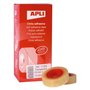 Fita adesiva transparente Apli 15mm x 33m - Impermeável e resistente às intempéries - Fácil de rasgar à mão - Ideal para artesan