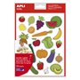 Pacote de Adesivos Temáticos de Frutas e Legumes da Apli - 276 Adesivos - Adesivo Removível - Desenvolvido com Educadores - Idea