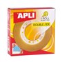 Fita adesiva dupla face Apli 15 mm x 10 m - Transparente