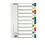 Esselte 713 Pacote com 10 divisórias plásticas - 10 abas / 5 cores - Multifuros - Formato fólio