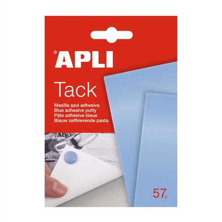 Massa de modelar azul Apli Tack 57g - Reutilizável - Não deixa resíduos - Fácil de moldar