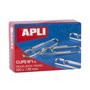 Presilhas de arame Apli nº 1 1/2 (26 mm) - Acabamento em níquel brilhante - Alta resistência à oxidação - Caixa com 100 presilha