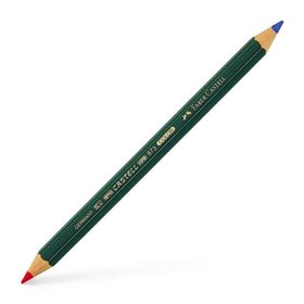 Lápis hexagonal bicolor grosso Faber-Castell Castell Color 873 - Ecológico - Resistente à quebra - Vermelho/Azul