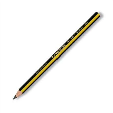 Lápis de grafite triangular jumbo Staedtler Noris 119 - Mina HB2 ultrarresistente de 4 mm - Madeira proveniente de florestas sus
