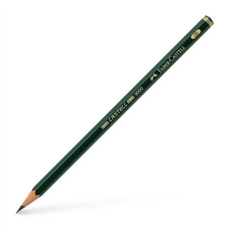 Lápis de grafite Faber-Castell Castell 9000 2B - Mina resistente à quebra - Ecológico