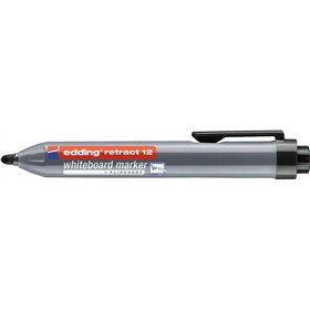 Marcadores retráteis para quadro branco Edding Retract, 12 unidades - Ponta redonda - Espessura da linha entre 1,5 e 3 mm - Reca