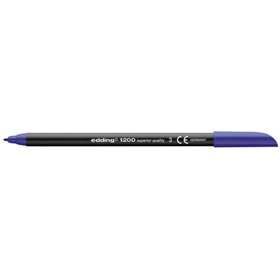Marcador Edding 1200 - Ponta redonda - Espessura da linha entre 0,5 e 1 mm - Tinta à base de água - Azul