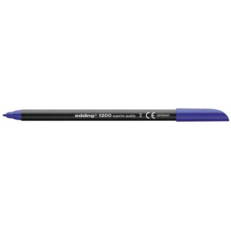 Marcador Edding 1200 - Ponta redonda - Espessura da linha entre 0,5 e 1 mm - Tinta à base de água - Azul