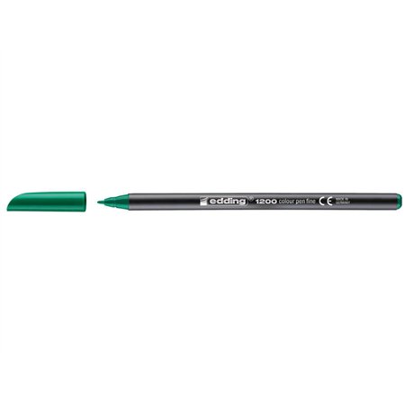 Marcador Edding 1200 - Ponta redonda - Espessura da linha entre 0,5 e 1 mm - Tinta à base de água - Verde