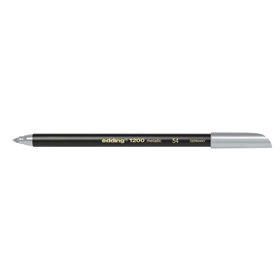Marcador Edding 1200 - Ponta Redonda - Espessura da Linha de 1mm - Tinta à Base de Água - Prateado