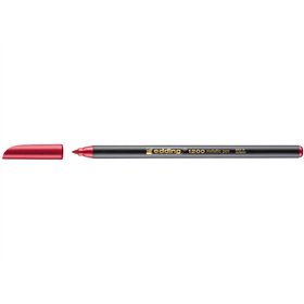 Marcador Edding 1200 - Ponta Redonda - Espessura da Linha de 1mm - Tinta à Base de Água - Vermelho Metálico