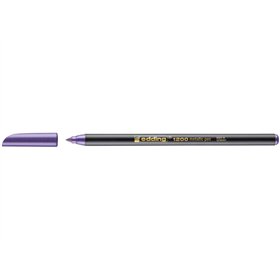Marcador Edding 1200 - Ponta Redonda - Espessura da Linha de 1mm - Tinta à Base de Água - Violeta Metálico