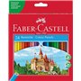 Conjunto de 24 lápis de cor hexagonais Faber-Castell Classic Colour - Resistentes à quebra - Cores sortidas