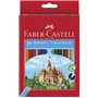 Conjunto de 36 lápis de cor hexagonais Faber-Castell Classic Colour - Resistentes à quebra - Cores sortidas