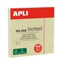 Bloco de notas adesivas Apli Classic com 100 unidades em ziguezague, 75 x 75 mm - Amarelo