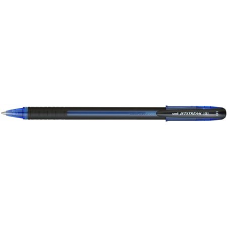 Caneta esferográfica Uni-ball JetStream SX-101-10 - Ponta de 1 mm - Secagem instantânea - Ideal para canhotos - Azul