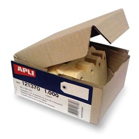 Pacote com 1000 etiquetas Apli com arruela para pendurar, 80 x 38 mm - Cor creme