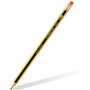Lápis de grafite hexagonal Staedtler Noris 122 com borracha - Grafite HB - Resistente à quebra - Livre de PVC e látex