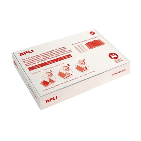 Caixa com 100 capas para livros Apli, 300 mm, PVC de 130 mícrons - Aba autoajustável - Envelopamento fácil em 3 etapas - Transpa