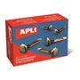 Caixa com 100 prendedores metálicos para encadernação Apli, 12 mm, sem arruelas - Adequados para todos os tipos de documentos - 