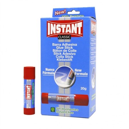 Cola instantânea clássica em bastão 20g - Adequada para crianças e/ou uso doméstico - Lavável - Sem solventes