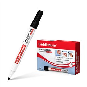 Marcador para quadro branco Erichkrause W-500 - Ponta redonda - Espessura da linha de 0,8 a 2,5 mm - Tinta à base de álcool - Pr