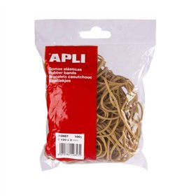 Pacote de 100g de elásticos Apli Ø 120 x 2mm - Alta qualidade - Feito com 70% de borracha natural