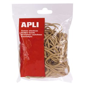 Pacote de Elásticos Apli Ø 120x5mm - Alta Elasticidade e Resistência - 70% Borracha Natural