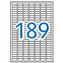Pacote Apli com 1.890 etiquetas retangulares de 25,4 x 10 mm - 10 folhas com 189 etiquetas cada - Adesivo permanente - Cantos ar