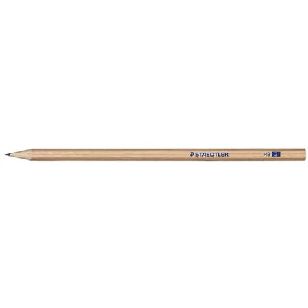 Lápis de grafite hexagonal Staedtler Noris Natural 130 HB - Madeira com certificação FSC - Corpo na cor natural da madeira