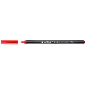 Marcador Edding 1300 - Ponta Redonda - Espessura da Linha de 2 mm - Tinta à Base de Água - Vermelho