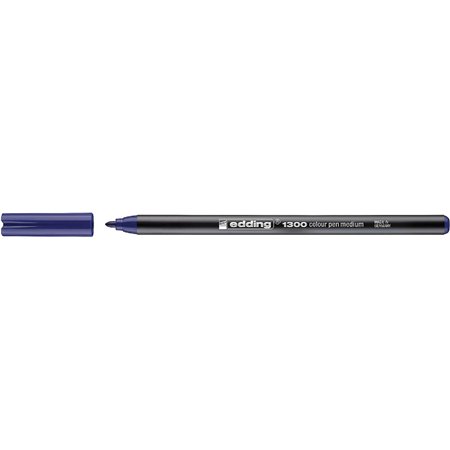 Marcador Edding 1300 - Ponta Redonda - Espessura da Linha de 2 mm - Tinta à Base de Água - Azul